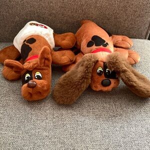 Pound Puppy Puppies Baby and Big Sister/Big Brother Brown Plush Toys